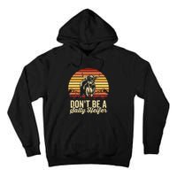 Vintage Dont Be A Salty Heifer Hairy Scottish Highland Cow Tall Hoodie