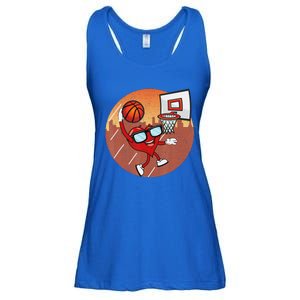 Valentines Day Basketball Heart Dunking Ball Ladies Essential Flowy Tank