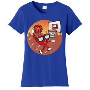 Valentines Day Basketball Heart Dunking Ball Women's T-Shirt