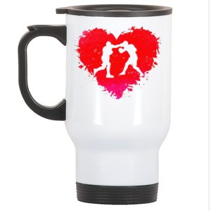 Valentine's Day Boxing Heart Cute Sport Lover Stainless Steel Travel Mug