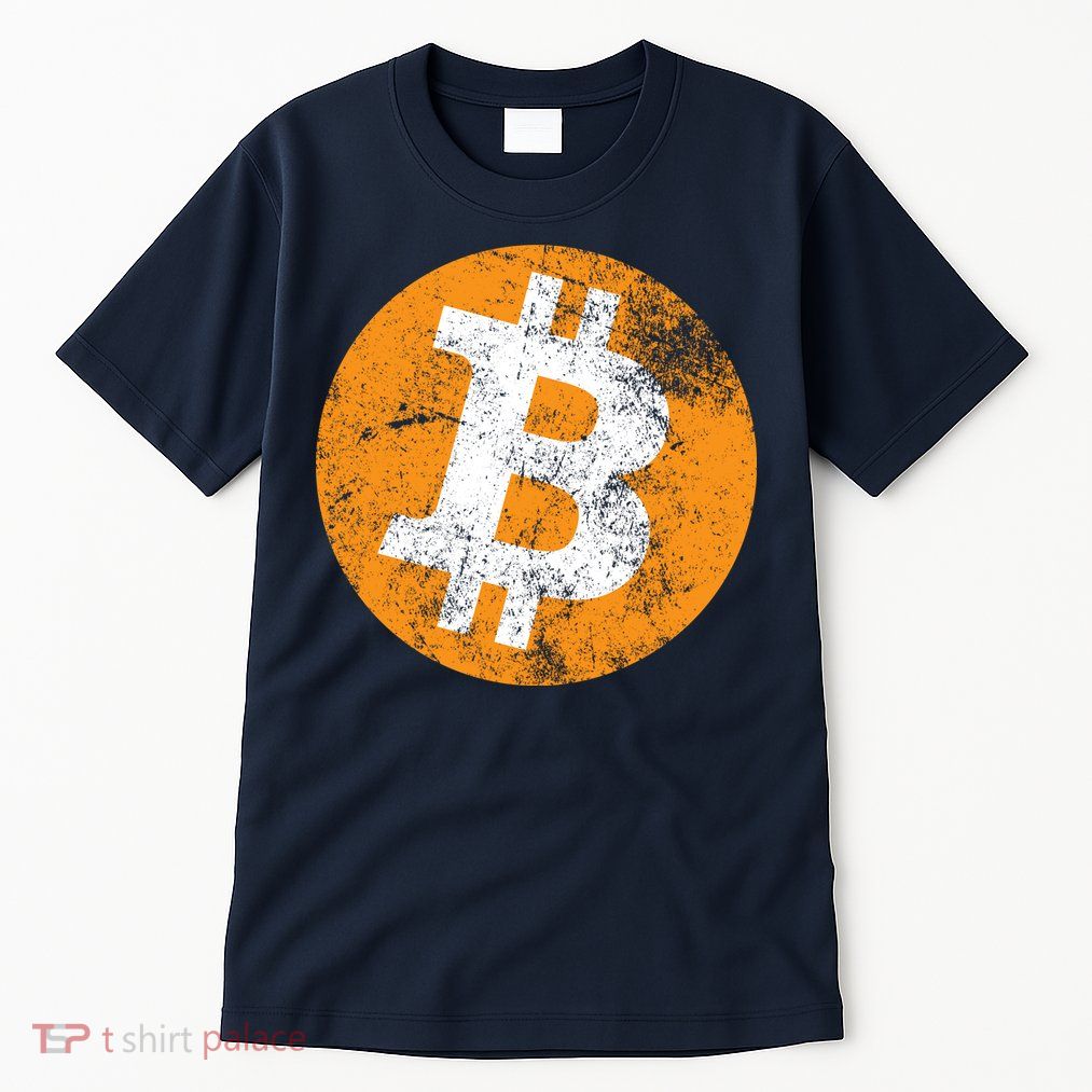 Vintage Distressed Bitcoin Logo Tall T-Shirt