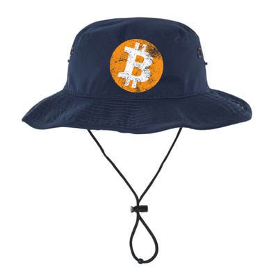 Vintage Distressed Bitcoin Logo Bucket Hat