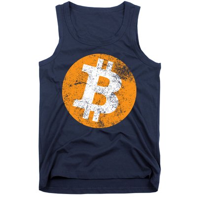 Vintage Distressed Bitcoin Logo Tank Top