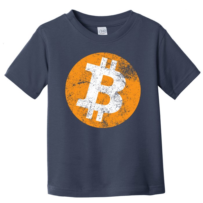 Vintage Distressed Bitcoin Logo Toddler T-Shirt