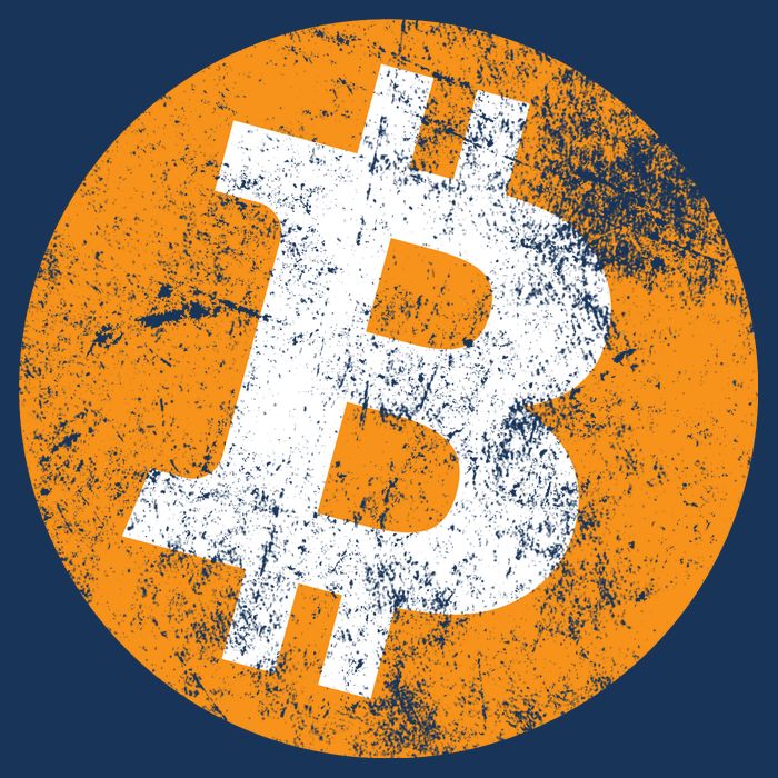 Vintage Distressed Bitcoin Logo Women's Crop Top Tee