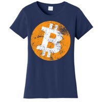 Vintage Distressed Bitcoin Logo Women's T-Shirt