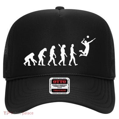 Volleyball Design Ball Sports Athletes High Crown Mesh Back Trucker Hat