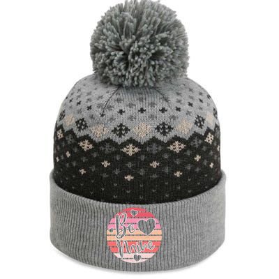 Valentines Day Be Mine Cute Hearts Lover Gift The Baniff Cuffed Pom Beanie