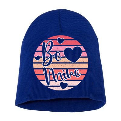 Valentines Day Be Mine Cute Hearts Lover Gift Short Acrylic Beanie