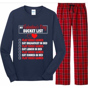 Valentines Day Bucket List Funny Video Games Gamer Boy Long Sleeve Pajama Set