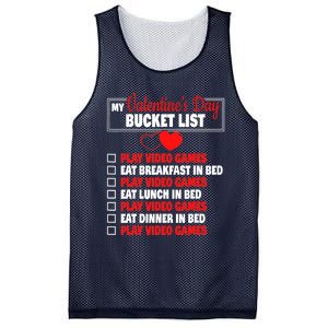 Valentines Day Bucket List Funny Video Games Gamer Boy Mesh Reversible Basketball Jersey Tank