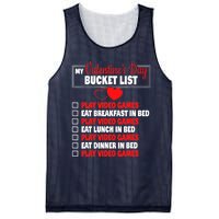 Valentines Day Bucket List Funny Video Games Gamer Boy Mesh Reversible Basketball Jersey Tank