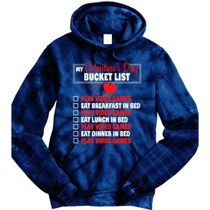 Valentines Day Bucket List Funny Video Games Gamer Boy Tie Dye Hoodie