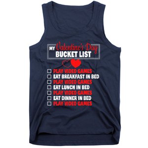 Valentines Day Bucket List Funny Video Games Gamer Boy Tank Top