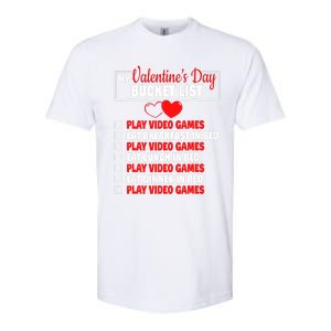 Valentines Day Bucket List Funny Video Games Gamer Boy Softstyle CVC T-Shirt