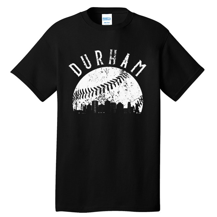 Vintage Durham Baseball Skyline Apparel Tall T-Shirt