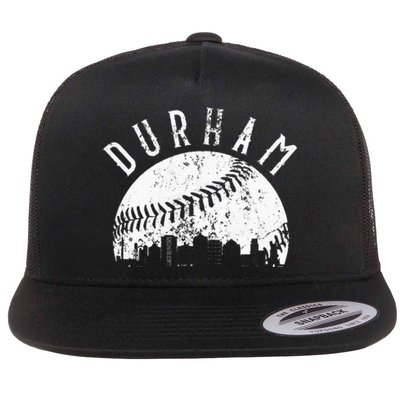 Vintage Durham Baseball Skyline Apparel Flat Bill Trucker Hat