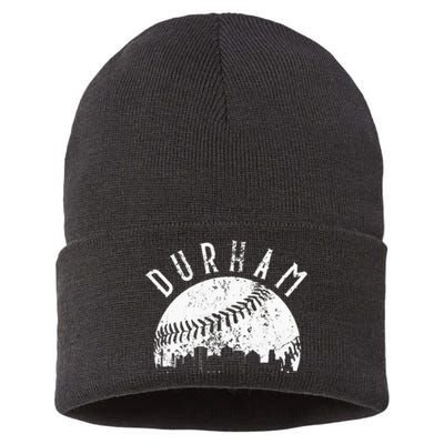 Vintage Durham Baseball Skyline Apparel Sustainable Knit Beanie