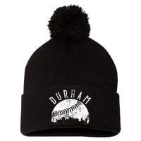 Vintage Durham Baseball Skyline Apparel Pom Pom 12in Knit Beanie