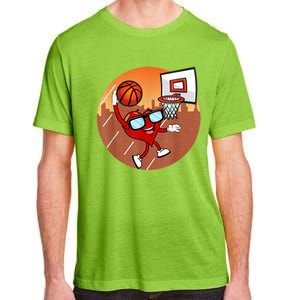 Valentines Day Basketball Heart Dunking Ball Adult ChromaSoft Performance T-Shirt