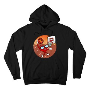 Valentines Day Basketball Heart Dunking Ball Hoodie