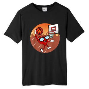 Valentines Day Basketball Heart Dunking Ball Tall Fusion ChromaSoft Performance T-Shirt