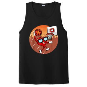 Valentines Day Basketball Heart Dunking Ball PosiCharge Competitor Tank