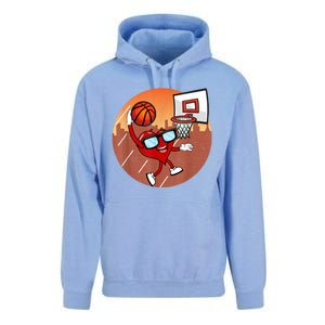 Valentines Day Basketball Heart Dunking Ball Unisex Surf Hoodie