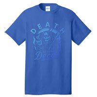 Vintage Death Before Decaf Coffee Skeleton Skull Java Addict Gift Tall T-Shirt