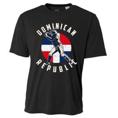 Vintage Dominican Baseball Batter Dominican Cooling Performance Crew T-Shirt