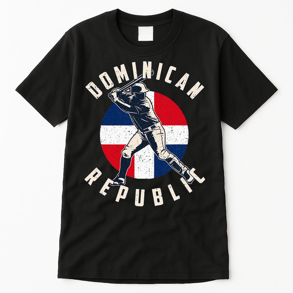 Vintage Dominican Baseball Batter Dominican Tall T-Shirt