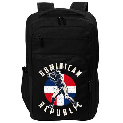 Vintage Dominican Baseball Batter Dominican Impact Tech Backpack