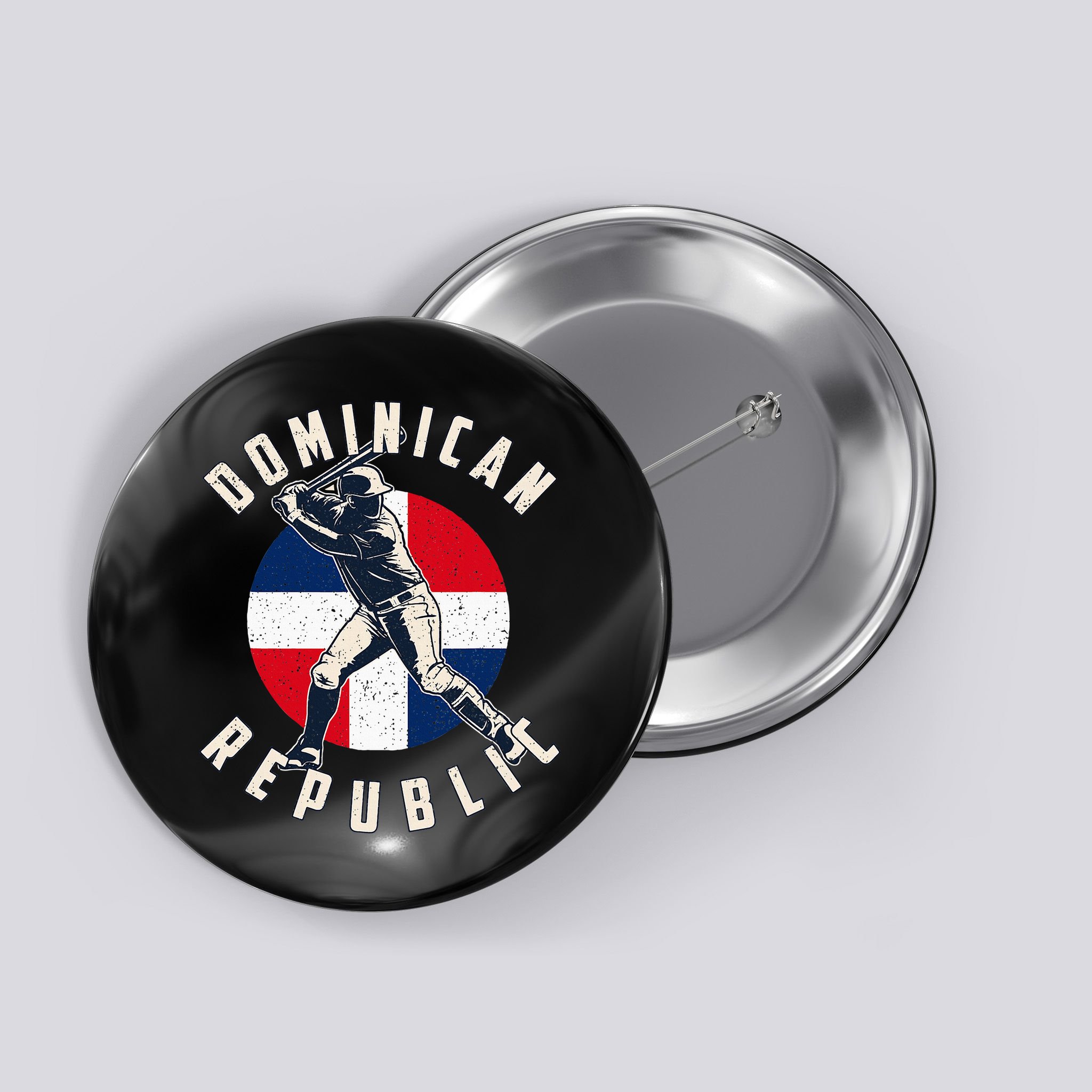 Vintage Dominican Baseball Batter Dominican Button