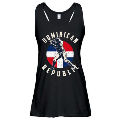 Vintage Dominican Baseball Batter Dominican Ladies Essential Flowy Tank