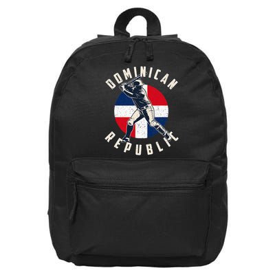 Vintage Dominican Baseball Batter Dominican 16 in Basic Backpack