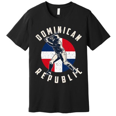 Vintage Dominican Baseball Batter Dominican Premium T-Shirt
