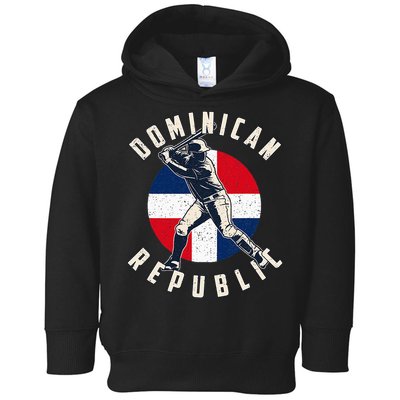 Vintage Dominican Baseball Batter Dominican Toddler Hoodie