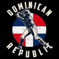 Vintage Dominican Baseball Batter Dominican Kids T-Shirt