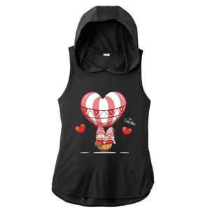 Valentines Day Balloon With Gnome Baby Boy Valentines Day Ladies PosiCharge Tri-Blend Wicking Draft Hoodie Tank