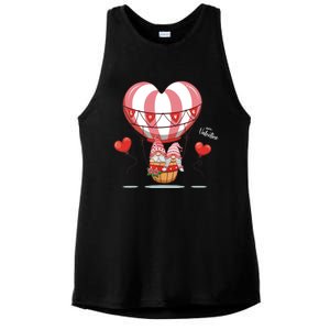 Valentines Day Balloon With Gnome Baby Boy Valentines Day Ladies PosiCharge Tri-Blend Wicking Tank