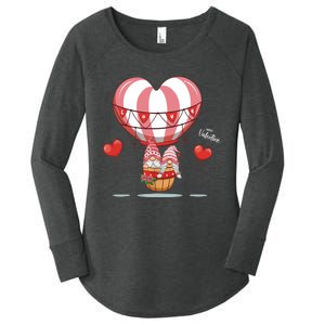 Valentines Day Balloon With Gnome Baby Boy Valentines Day Women's Perfect Tri Tunic Long Sleeve Shirt