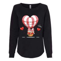 Valentines Day Balloon With Gnome Baby Boy Valentines Day Womens California Wash Sweatshirt