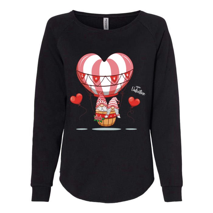 Valentines Day Balloon With Gnome Baby Boy Valentines Day Womens California Wash Sweatshirt