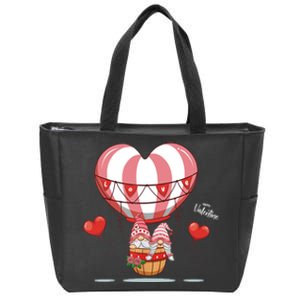 Valentines Day Balloon With Gnome Baby Boy Valentines Day Zip Tote Bag