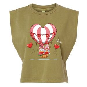 Valentines Day Balloon With Gnome Baby Boy Valentines Day Garment-Dyed Women's Muscle Tee