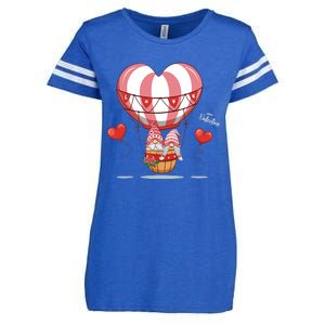 Valentines Day Balloon With Gnome Baby Boy Valentines Day Enza Ladies Jersey Football T-Shirt