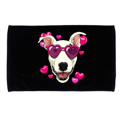 Valentines Day Bull Terrier Heart Couples Love Day Dog Lover Cool Gift Microfiber Hand Towel