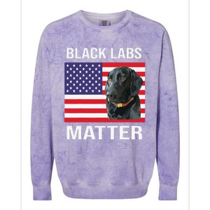 Veterans Day Black Labs Lives Matter Parody Labrador Dog Colorblast Crewneck Sweatshirt