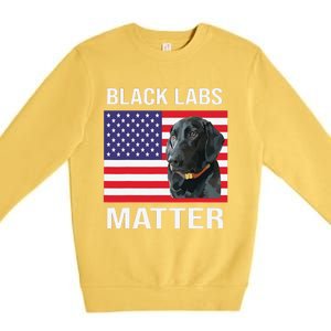 Veterans Day Black Labs Lives Matter Parody Labrador Dog Premium Crewneck Sweatshirt