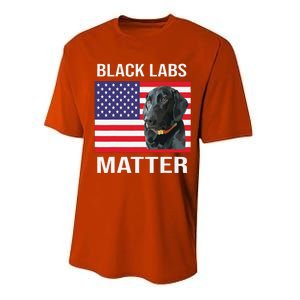 Veterans Day Black Labs Lives Matter Parody Labrador Dog Performance Sprint T-Shirt